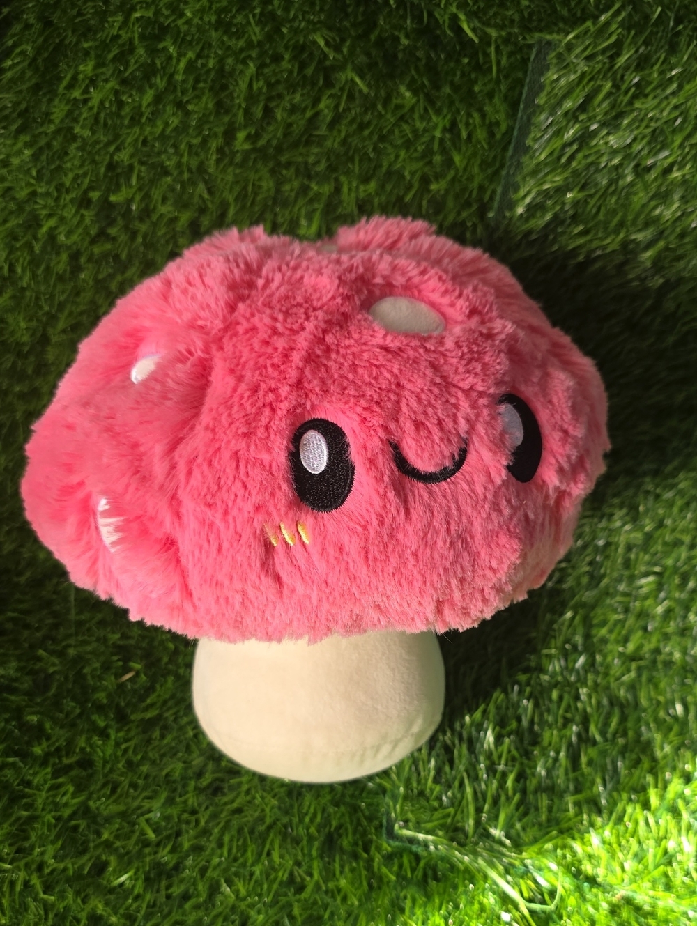 Pink Squishable Mushroom Plush 10"